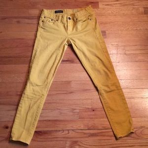 Mustard Yellow J. Crew Toothpick Jeans
